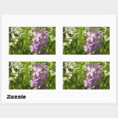 Sticker Rectangulaire Été Lilac et marguerites (Feuille)