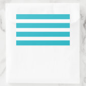 Sticker Rectangulaire Été nautique à rayures turquoise et blanche (Sac)