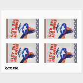 Sticker Rectangulaire Éteins L'Axe ! (Feuille)