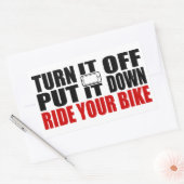 Sticker Rectangulaire Éteins-Le, Pose-Le, Ride Ton Vélo (Enveloppe)