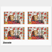 STICKER RECTANGULAIRE ETERNEL LOVE VALENTINE'S DAY PARCHMENT (Feuille)