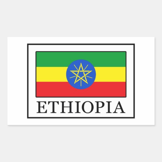 Sticker Rectangulaire Éthiopie (Devant)