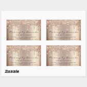 Sticker Rectangulaire Étincelle Maquillage Salon de beauté Microblading (Feuille)