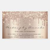 Sticker Rectangulaire Étincelle Maquillage Salon de beauté Microblading (Devant)