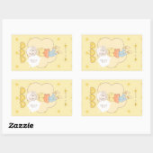Sticker Rectangulaire Étincelles d'étoiles (Feuille)