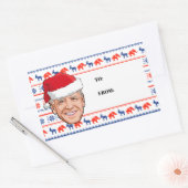 Sticker Rectangulaire Étiquette-cadeau de Noël Joe Biden (Enveloppe)