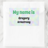 Sticker Rectangulaire Étoile Animale Funny Budgies Nom Balise (Sac)