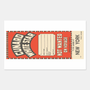 Sticker Rectangulaire Étoile blanche de Cunard (à New York)