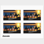 Sticker Rectangulaire Étoile de Bethléem - Naissance du Christ (Feuille)