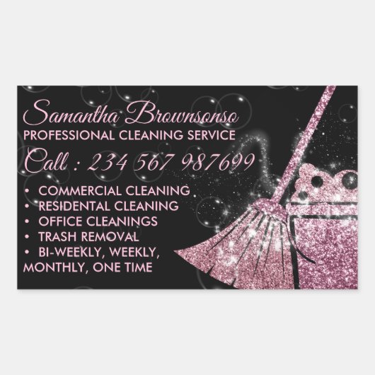 Sticker Rectangulaire Étoile de nettoyage (Devant)