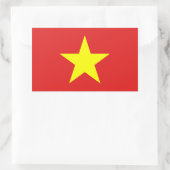 Sticker rectangulaire étoile jaune drapeau du Viet (Sac)