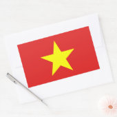 Sticker rectangulaire étoile jaune drapeau du Viet (Enveloppe)