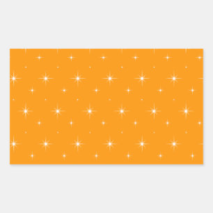 Sticker Rectangulaire Étoile Orange Et Lumineuse Motif Élégant