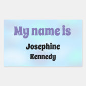 Sticker Rectangulaire Étoile pour animaux de compagnie Bonny Bunnies Nom (Devant)