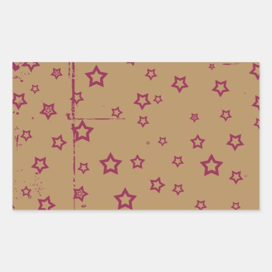 Sticker Rectangulaire étoiles (Devant)