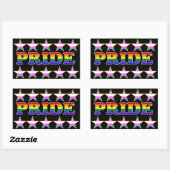 Sticker Rectangulaire Étoiles de la Fierté Trans PRIDE (Feuille)