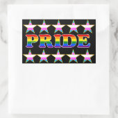 Sticker Rectangulaire Étoiles de la Fierté Trans PRIDE (Sac)
