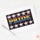 Sticker Rectangulaire Étoiles de la Fierté Trans PRIDE (Enveloppe)