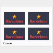 Sticker Rectangulaire Étoiles d'Espagne – Barcelone (Feuille)