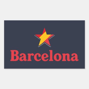 Sticker Rectangulaire Étoiles d'Espagne – Barcelone