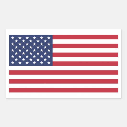 Sticker Rectangulaire Étoiles en bandes 35 - Rectangle moyen (Devant)