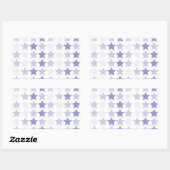 Sticker Rectangulaire Étoiles Patriotique Blue Ombre (Feuille)