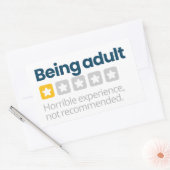 Sticker Rectangulaire Être adulte (Enveloppe)