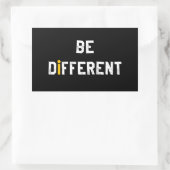 Sticker Rectangulaire Être différent Motivationnel dire (Sac)