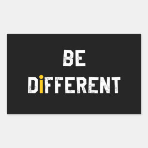 Sticker Rectangulaire Être différent Motivationnel dire