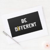Sticker Rectangulaire Être différent Motivationnel dire (Enveloppe)