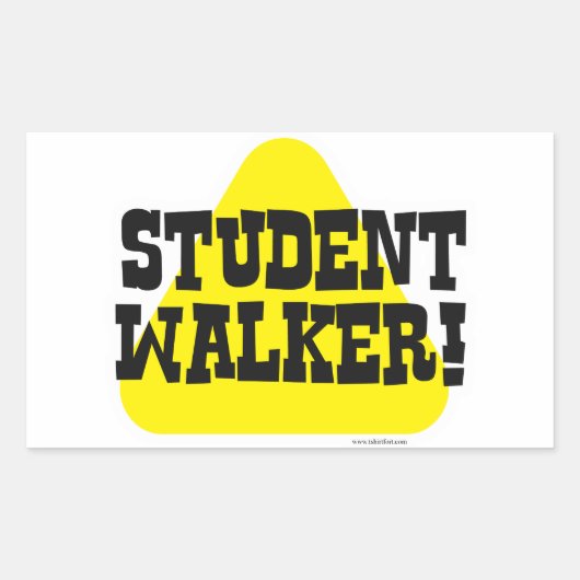 Sticker Rectangulaire Étudiant Walker (Devant)