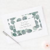 Sticker Rectangulaire Eucalyptus Moderne 2 (Enveloppe)