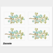 Sticker Rectangulaire Eucalyptus prédéfini 01 (Feuille)