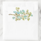 Sticker Rectangulaire Eucalyptus prédéfini 01 (Sac)