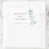 Sticker Rectangulaire Eucalyptus Verdure minimaliste Mariage (Sac)