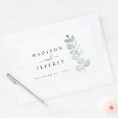 Sticker Rectangulaire Eucalyptus Verdure minimaliste Mariage (Enveloppe)
