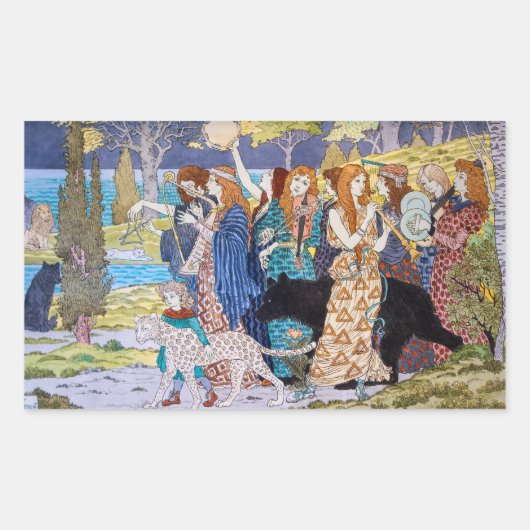 Sticker Rectangulaire Eugene Grasset - Panneau décoratif harmonique (Devant)