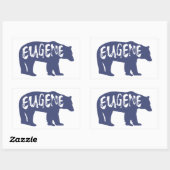 Sticker Rectangulaire Eugene Oregon Bear (Feuille)