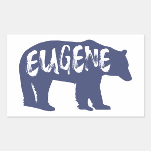 Sticker Rectangulaire Eugene Oregon Bear