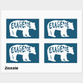 Sticker Rectangulaire Eugene Oregon Bear (Feuille)