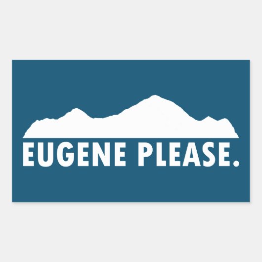 Sticker Rectangulaire Eugene Oregon S'Il Vous Plaît (Devant)