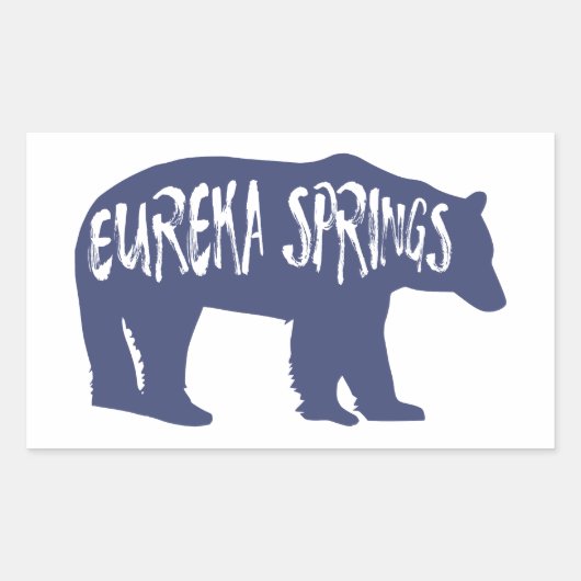Sticker Rectangulaire Eureka Springs Arkansas Bear (Devant)