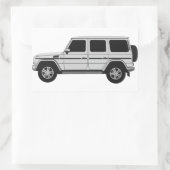 Sticker Rectangulaire European Truck 4x4 gris (Sac)