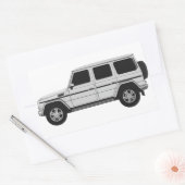 Sticker Rectangulaire European Truck 4x4 gris (Enveloppe)