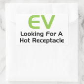 Sticker Rectangulaire EV À La Recherche D'Un Récipient Chaud (Sac)