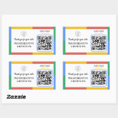 Sticker Rectangulaire Évaluation d'entreprise avec Google Avis Code QR (Feuille)