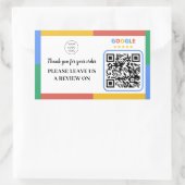 Sticker Rectangulaire Évaluation d'entreprise avec Google Avis Code QR (Sac)