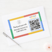 Sticker Rectangulaire Évaluation d'entreprise avec Google Avis Code QR (Enveloppe)