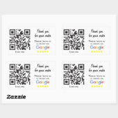 Sticker Rectangulaire Évaluation d'entreprise avec Google Avis Code QR (Feuille)