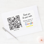 Sticker Rectangulaire Évaluation d'entreprise avec Google Avis Code QR (Enveloppe)
